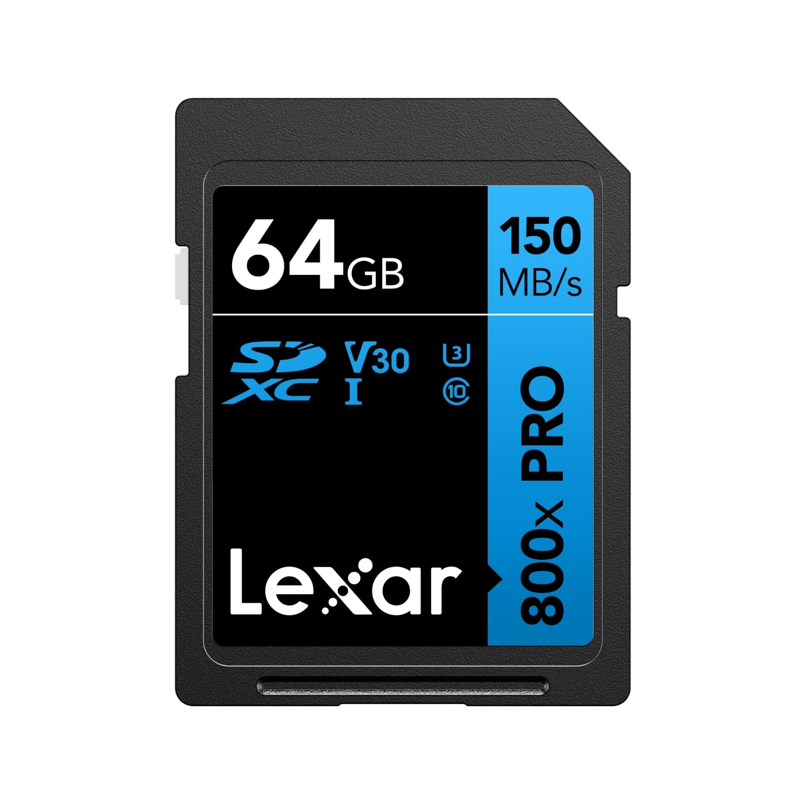 LEXAR Carte SDXC 800x Pro Blue Series 64GB UHS-​1 V30 - Read 150MB/​s