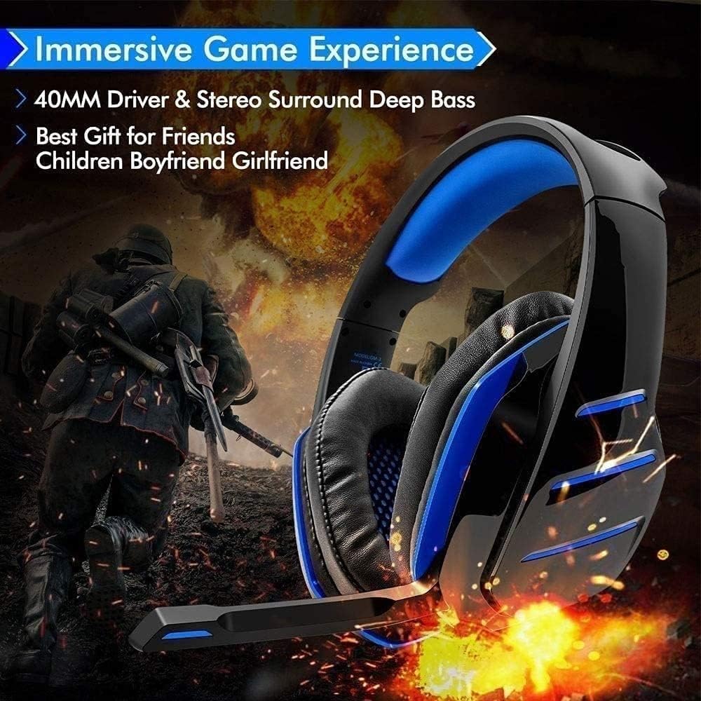 Cuffie da gioco, for Xbox One, PS4, PC, controller volume, cuffie con cancellazione del rumore, microfono, cuffie da gioco professionali da 3,5 mm con riduzione del rumore stereo, cuffie da gioco ster
