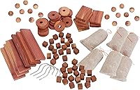 Vista 22 de Household Essentials CedarFresh - Perchas de cedro, paquete de 4, 100% cedro rojo oriental, barra transversal con cerradura, muescas antideslizantes