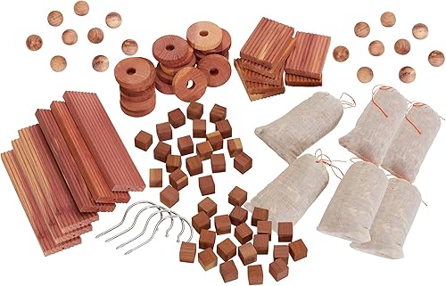 Miniatura 22 de Household Essentials CedarFresh - Perchas de cedro, paquete de 4, 100% cedro rojo oriental, barra transversal con cerradura, muescas antideslizantes