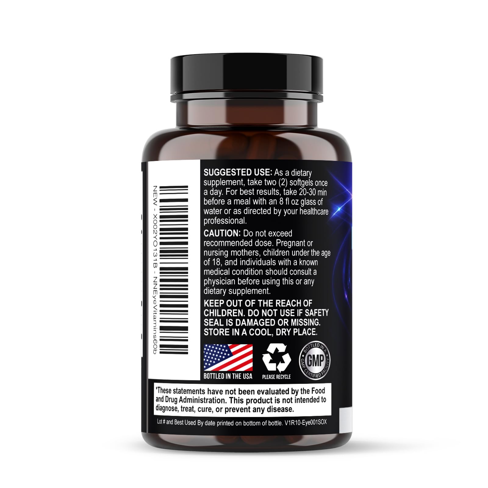 Eye Vitamins Supplements - Natural Eye Health Vitamin with Lutein and Zeaxanthin - Vision Macular Health for Seniors - Advanced Eyes Support with Zinc, Vitamin C & Minerals, USA Bottled - 60 Capsules — Amazon image 8