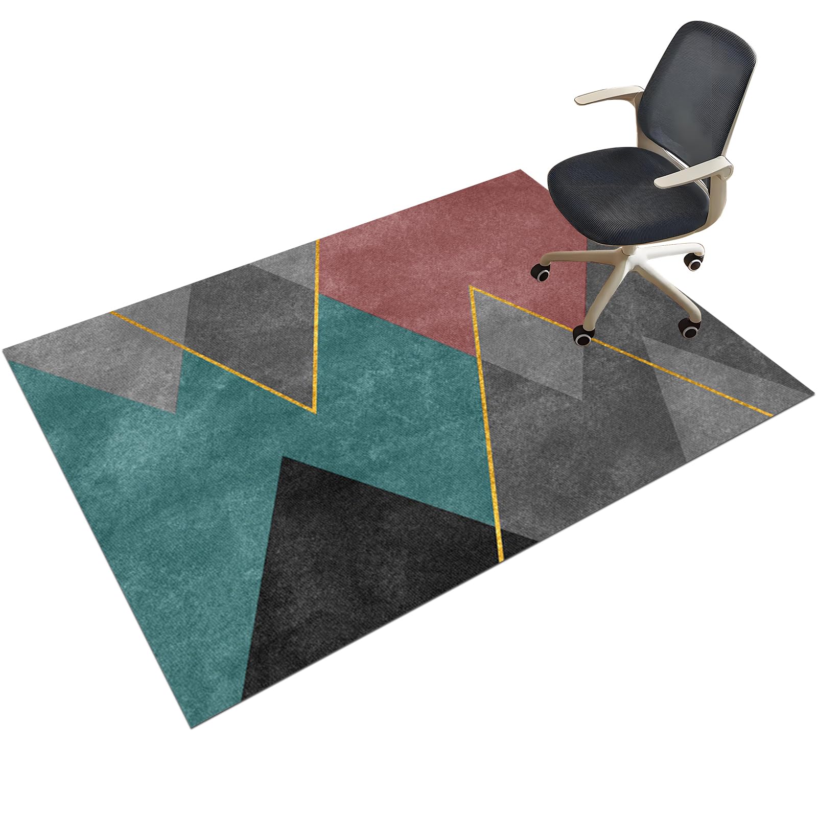180 x 200 cm Tapis Chaise de Bureau, Tapis Fauteuil Gaming, Tapis Bureau Sol, Tapis Protection Sol Chaise Bureau, pour fauteuils de Gaming de Sol Convient au Bureau à Domicile