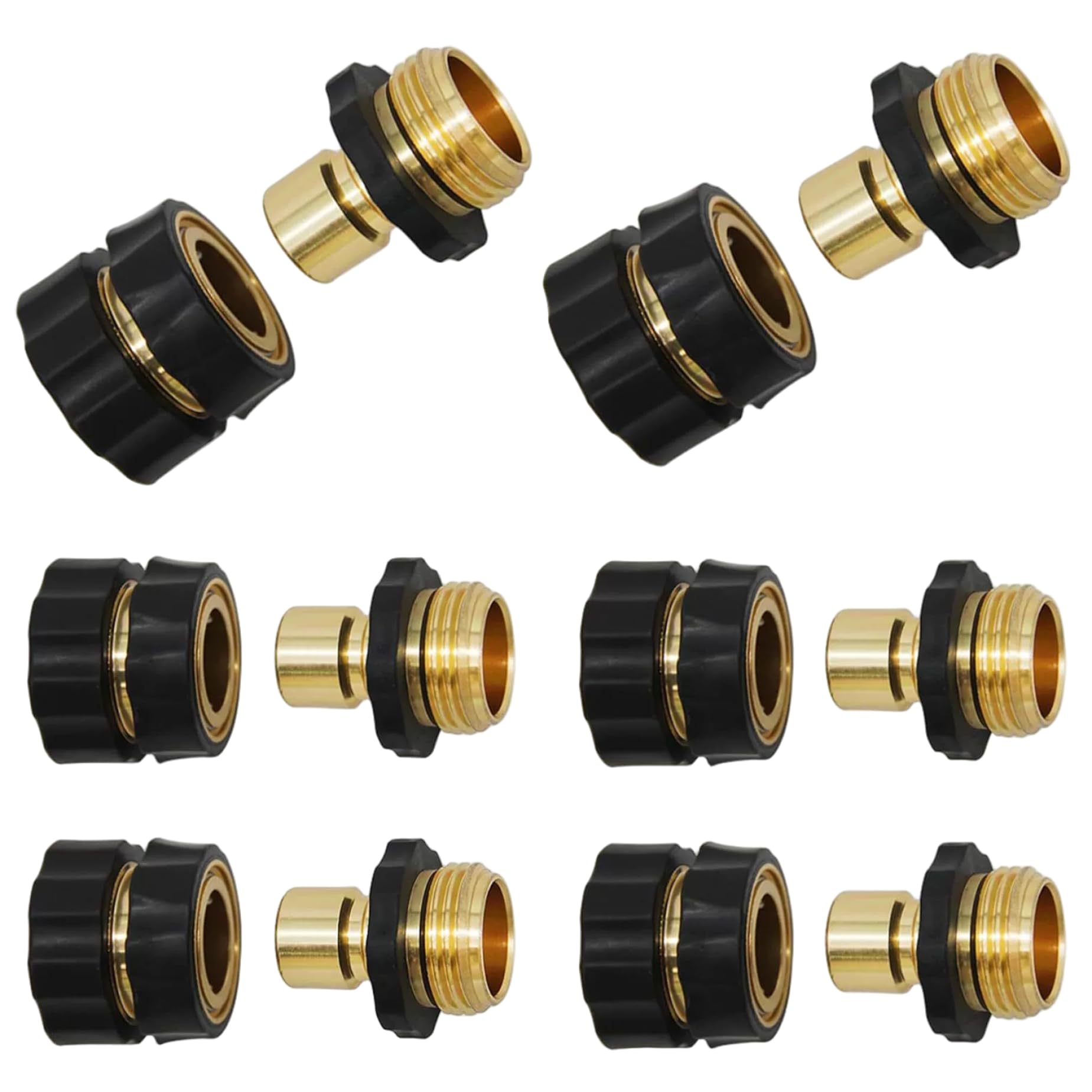Connexion rapide tuyau d'arrosage 3/4 en aluminium robuste anti-fuite avec grip