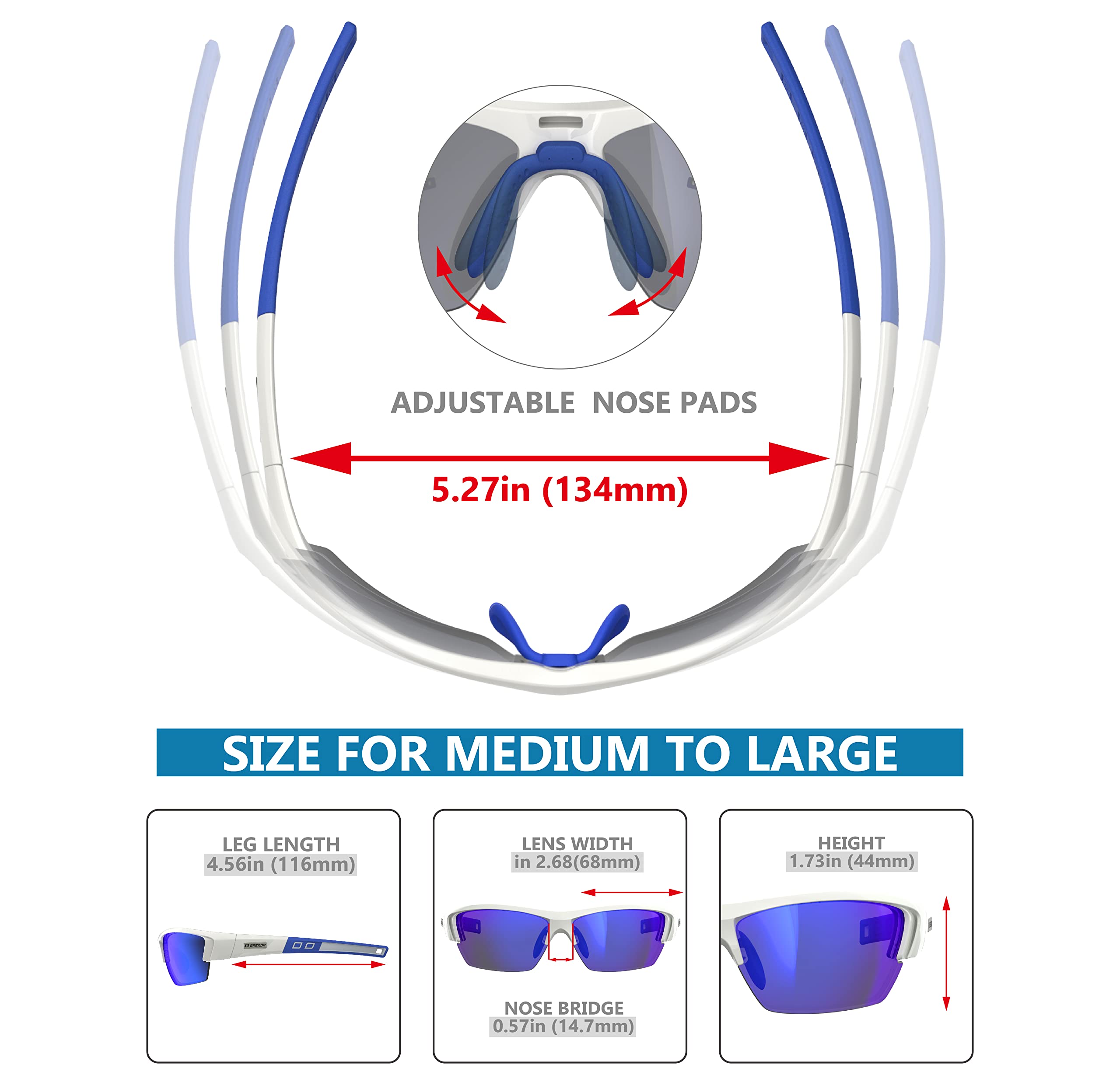 QOOL - Occhiali da sole polarizzati per uomo e donna, protezione UV 100%, per corsa, guida, golf e ciclismo