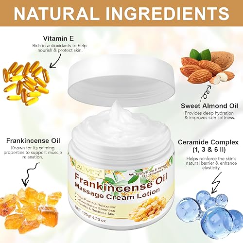 Miniatura 5 de Bálsamo de incienso con aceite esencial de incienso, crema hidratante profunda para piel seca y agrietada, masaje muscular y antienvejecimiento,