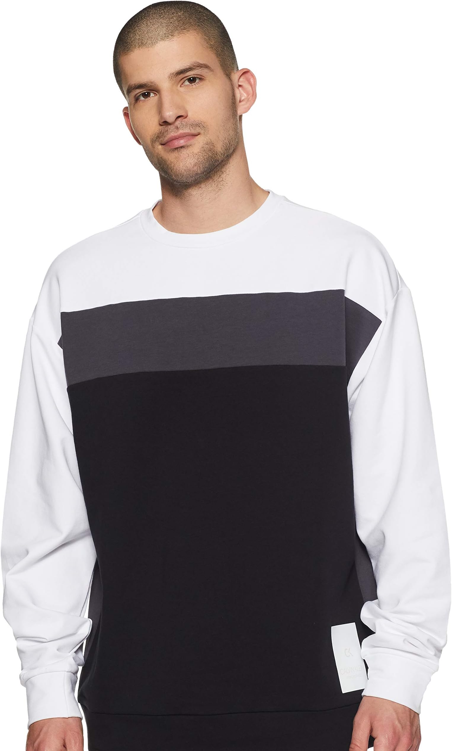Calvin Klein Performance Extra Stretch Cotton Fleece Colorblock Pullover