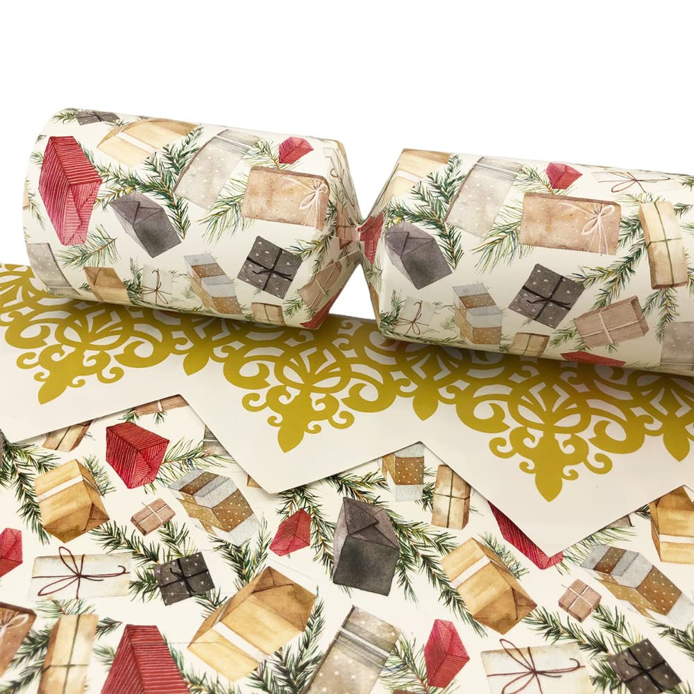 Pine & Presents | Makes 6 Large Eco Christmas Crackers | Make and Fill Your Own