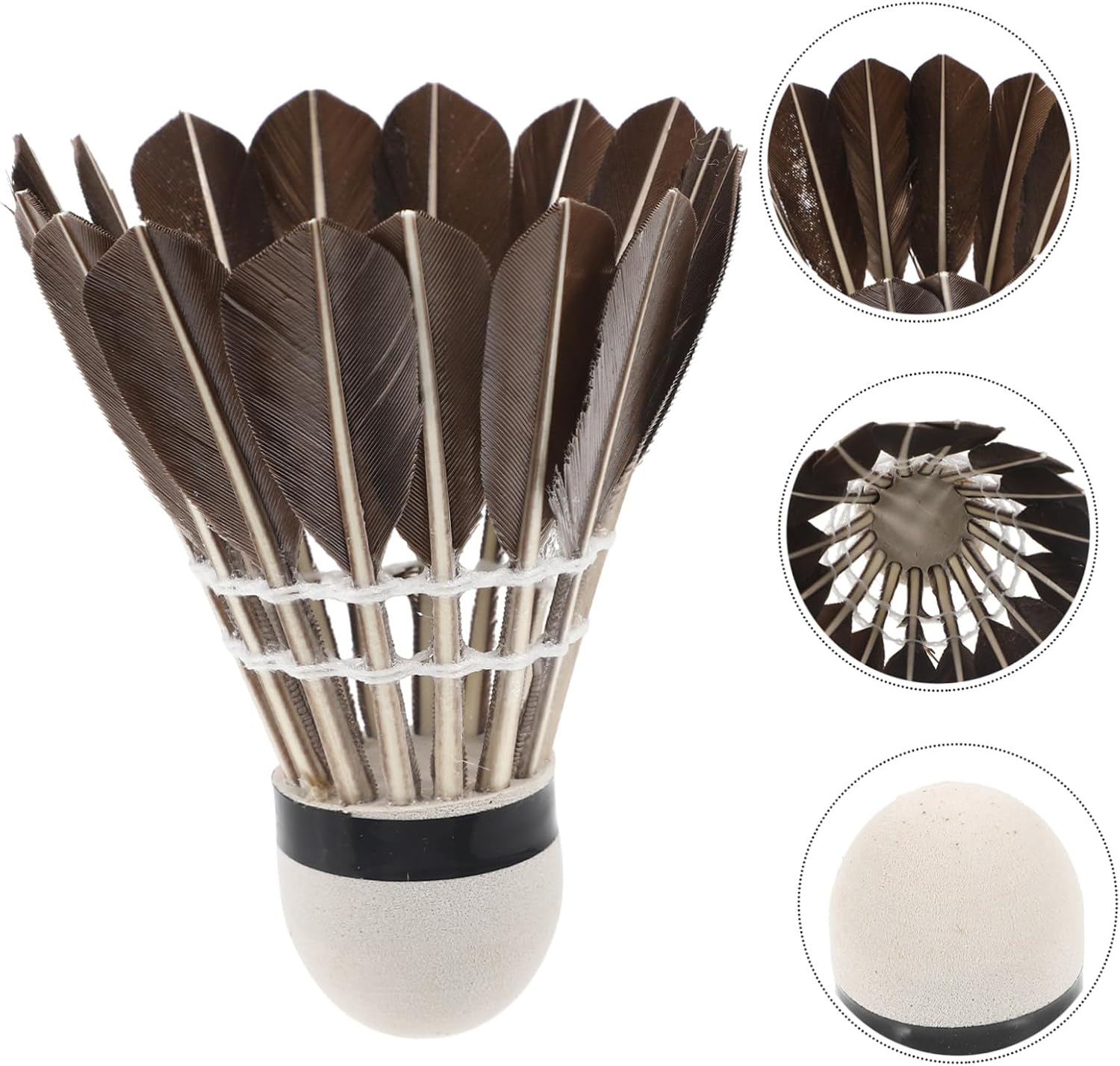 6Pcs Portable Training Badminton Shuttlecocks Lightweight Anti-wear for Adults Family Fitness Exercise Practice