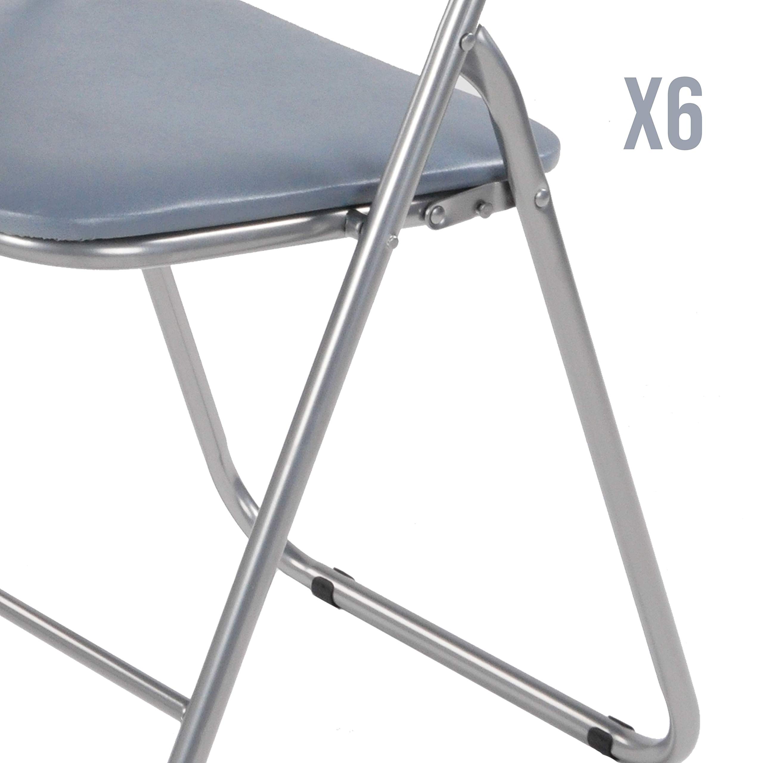La Silla Española Sedia Pieghevole, PVC Alluminio, Medidas 78x43,5x46cm
