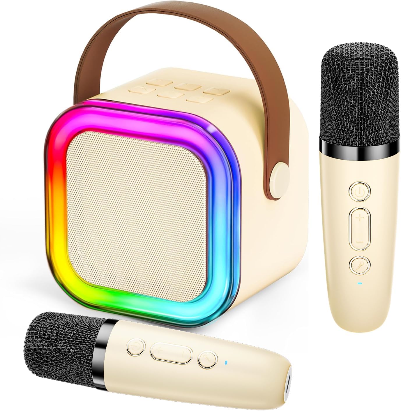 Mini Karaoke Machine for Kids (Beige) Thumbnail