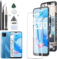 RongZy LCD Kijelző Realme C20/C11/C21 2021 RMX3231 Telefonokhoz - Érintőképernyős Digitalizáló Csereképernyő Kerettel, Szerszámokkal (Fekete 1