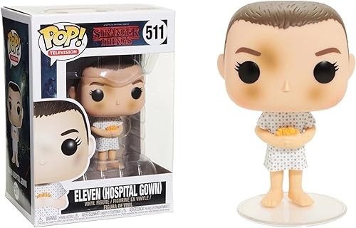 Miniatura 2 de POP [Stranger Things - Eleven in Hospital Gown Funko Figura de vinilo (paquete con funda protectora de caja compatible), multicolor, 3.75 pulgadas