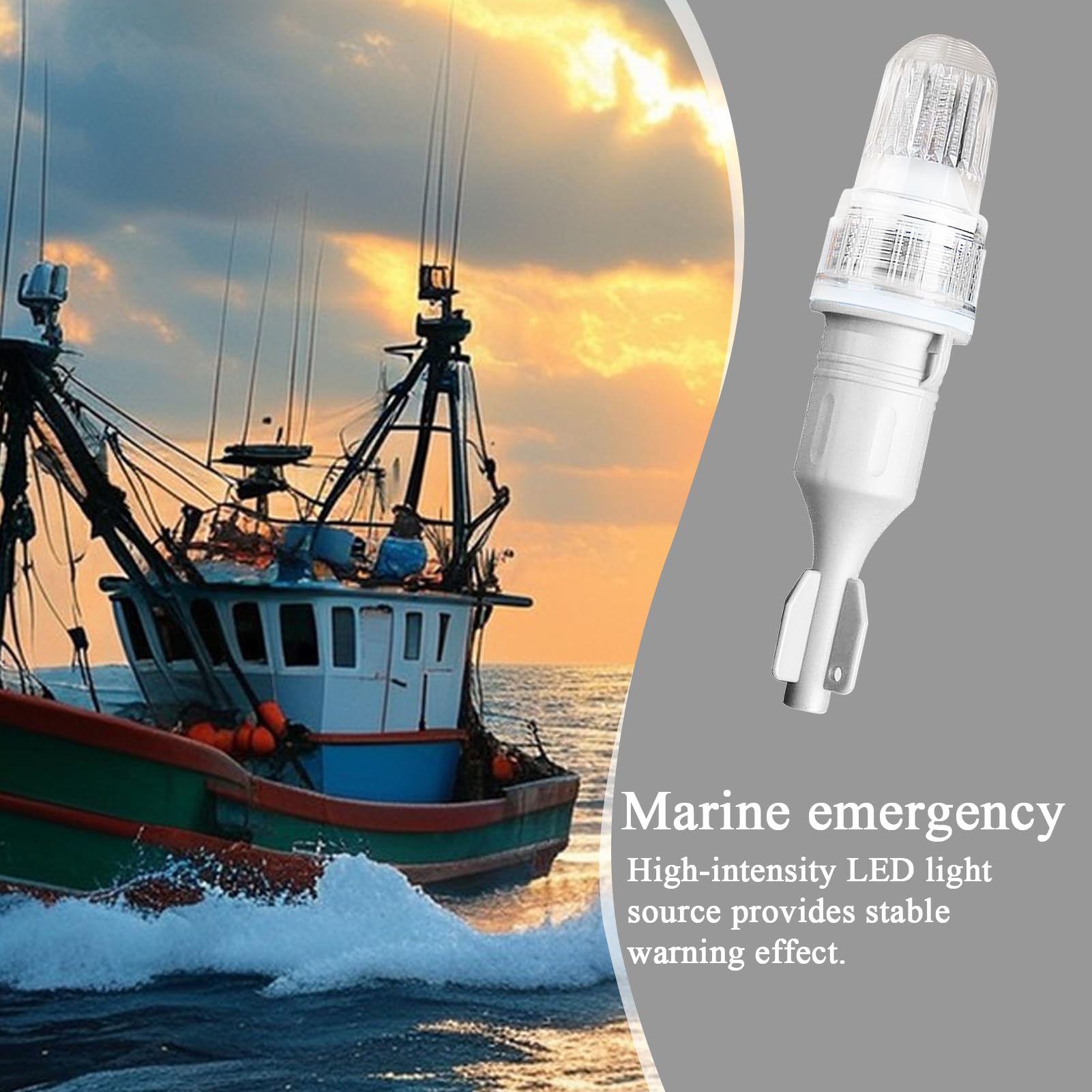 Generico Flares Marini - Luci Lampeggianti a LED | Lampada Segnalazione Visiva Impermeabile Per Reti Da Zattere Di Salvataggio Kayak Notturno