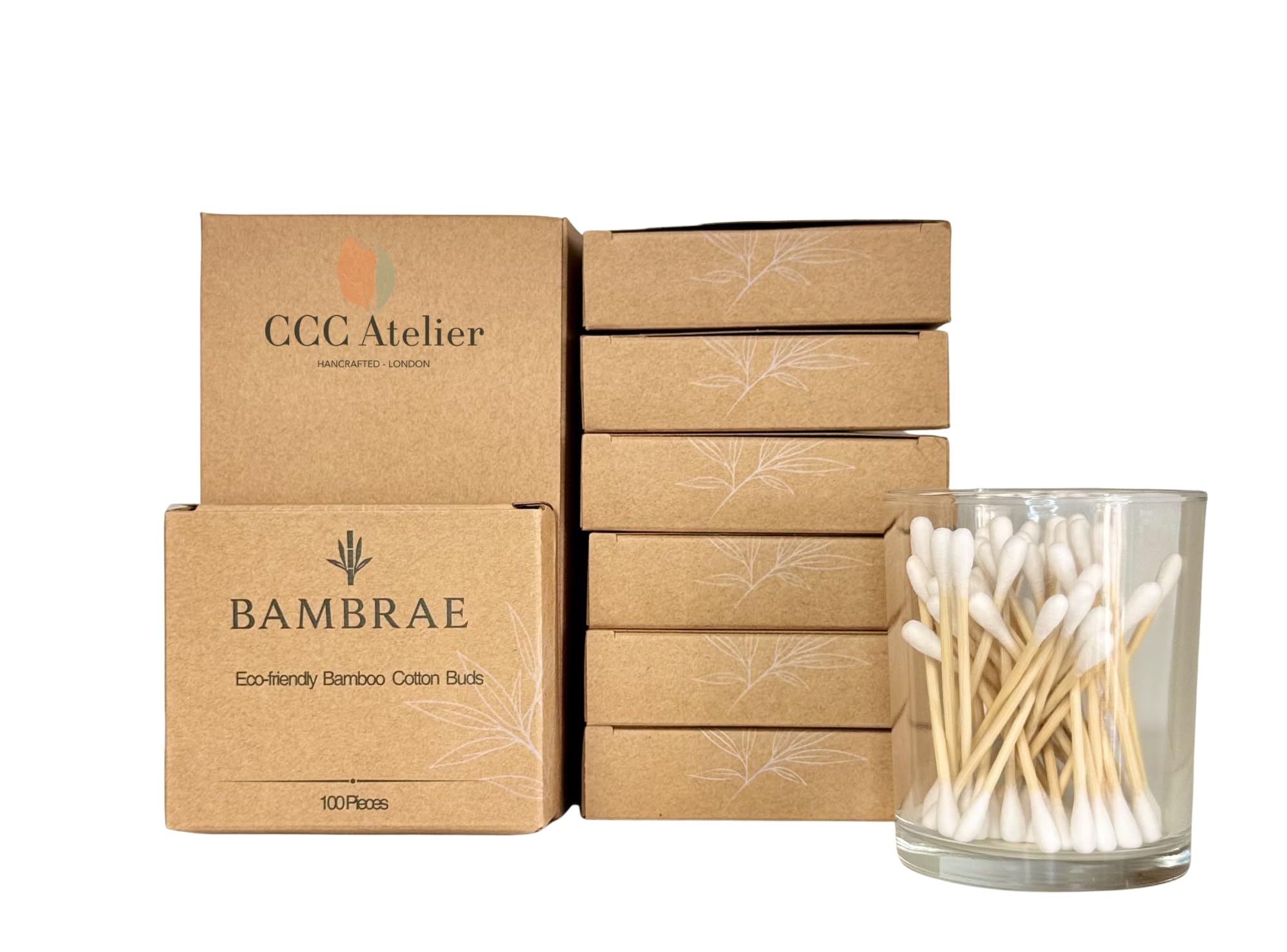 600 Bamboo Cotton Buds | 100% Eco-Friendly Biodegradable | Cotton Buds Bamboo | Ear Swabs | Ear Picks | Cotton Ear Buds | 6 x100 Ear Buds Cotton