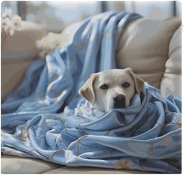 Dog Wrapped in Blanket Chair Cushions for Dining Chair Removable Slip Resistant Seat Cushion Memory Foam Bar Stool Cushions Soft Comfortable Square Floor Cushion for Adult 15x14In