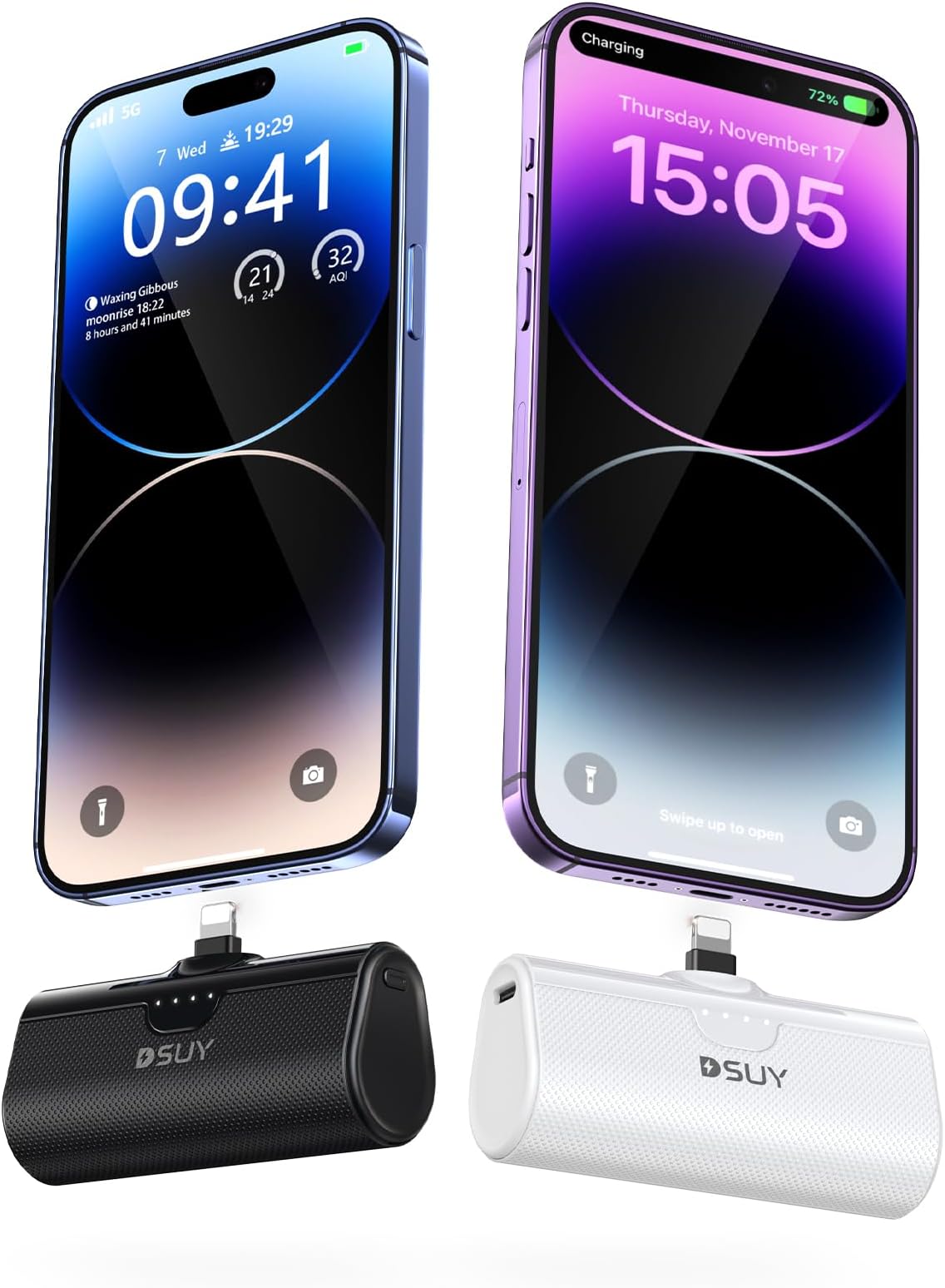 Amazon.com: Dsuy Small Portable Charger for iPhone 2 Packs 5000mAh with ...