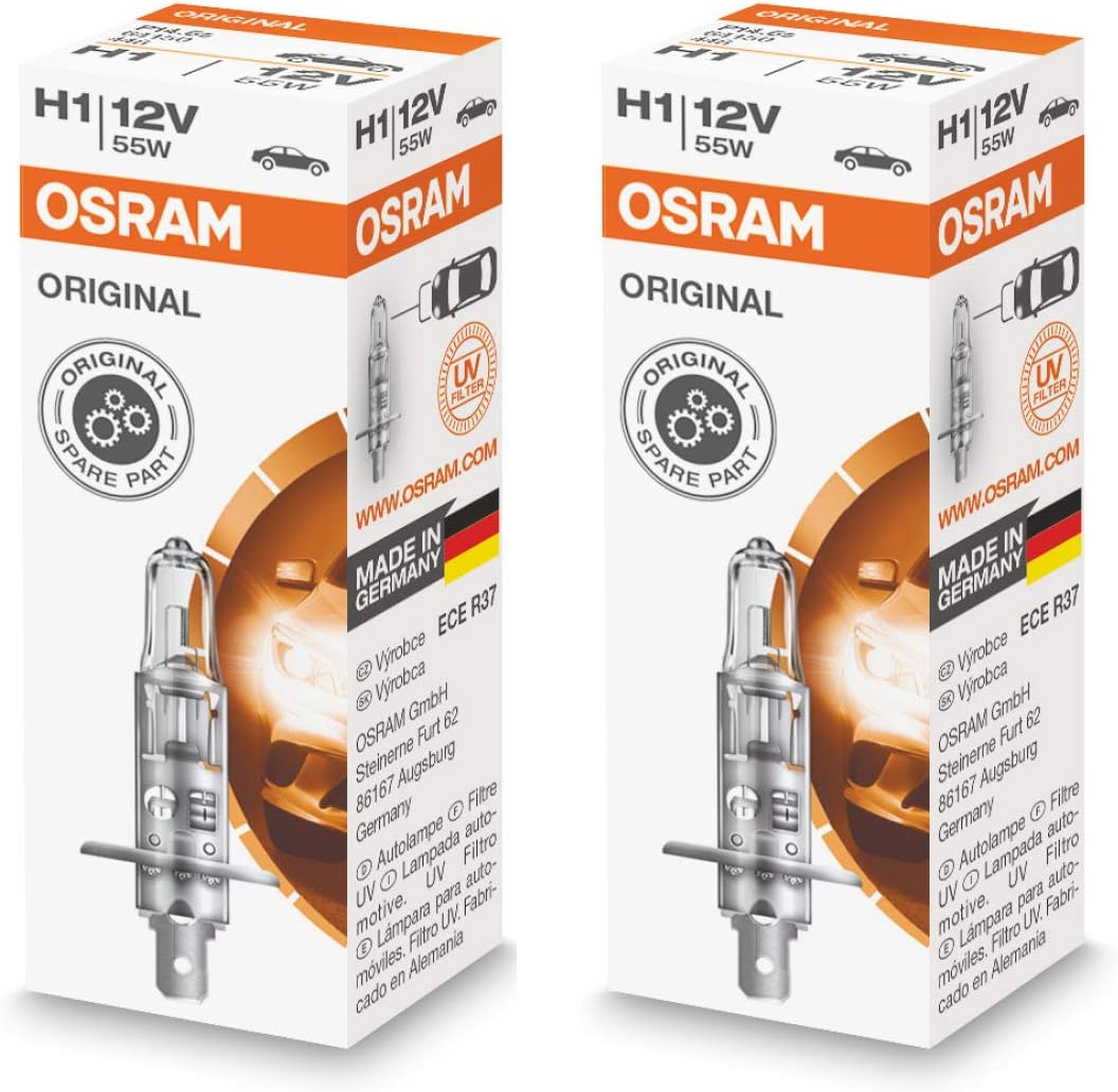 2x Bombillas halógenas H1 P14.5s OSRAM 64150 ORIGINAL