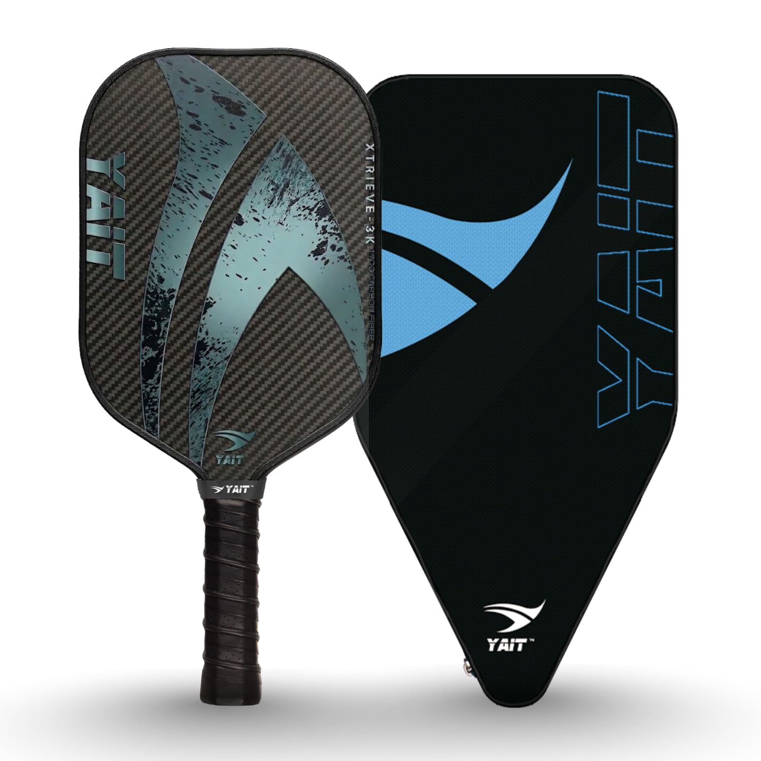 Sports Xtrieve-3K Pickle ball Racket | 16mm 3K Carbon Fiber Surface (T700) | Dense 8 mm PP Core | Max Power & Top Spin | AIPA Approved Pickleball Paddle of USAPA Standards - Teal | Cover Included-image-46