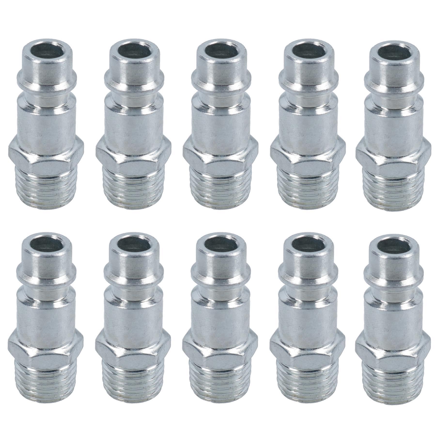AB Tools Euro Air Line Hose Fitting Connector Quick Release 1/4 Bsp Male Thread 10Pk from B&Q