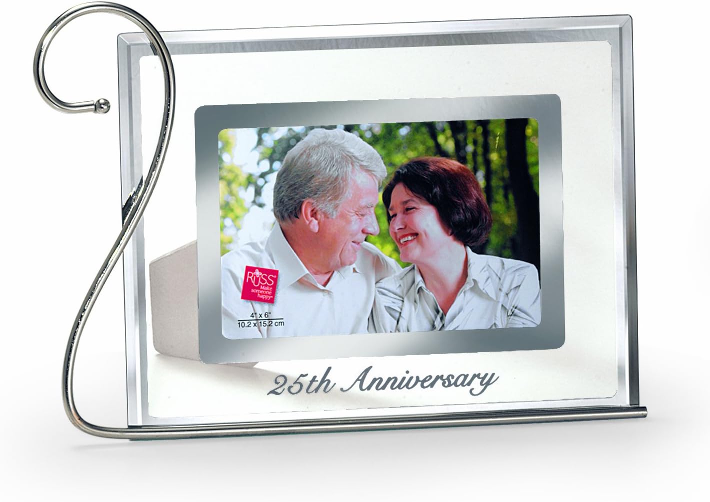 Russ 25th Anniversary Glass Frame, 4 by 6Inch Single Frames