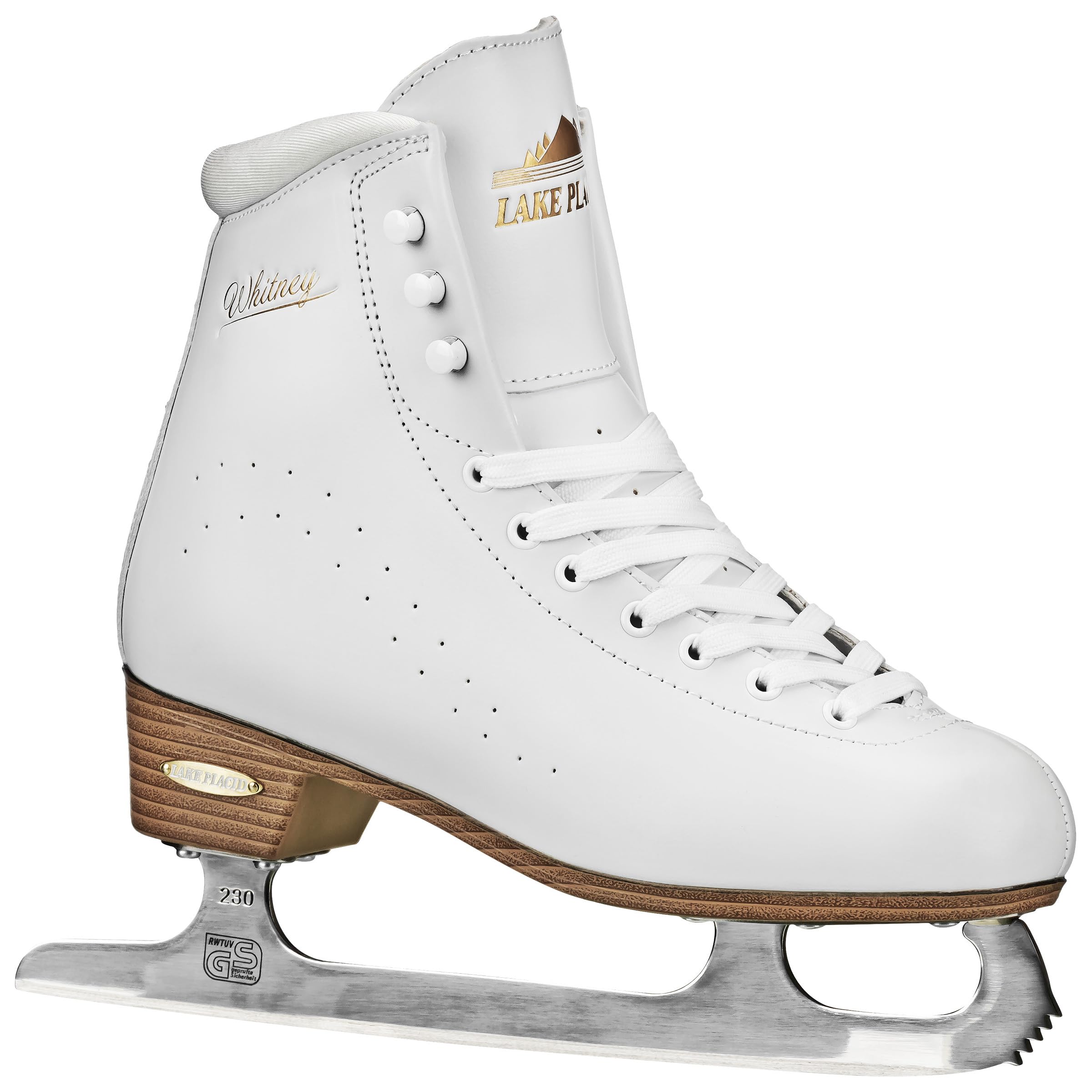 Lake Placid Whitney Women's Traditional Figure Ice Skates, White, Size 6