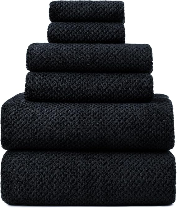 Oversized Bath Towels Extra Large 40x80 Inches Bath Sheets for Adults Super Soft Quick Dry Highly Absobent Microfiber Shower Towels (6 Piece,Charcoal)…