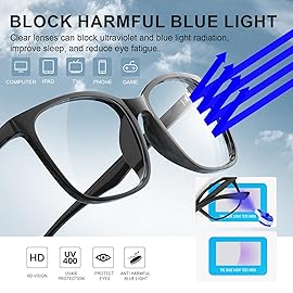 hunsquer Blue Light Glasses for Women Blue Light Blocking Glasses Men Computer Gaming Blue Screen Glasses Mens Blue Light Blocker Glasses