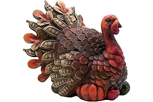 Gerson Resin Thanksgiving Harvest Turkey Figurine