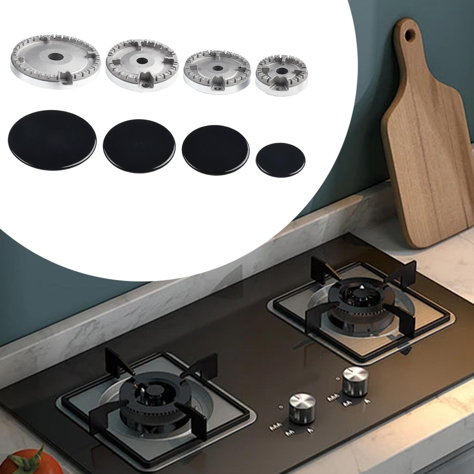 Juego de tapas para quemador de gas, tapas para cocina, piezas multiusos para cocina de dormitorio, Superficie Plana