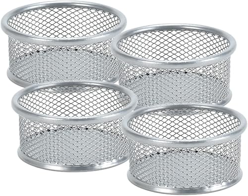 MAGICLULU Contenedor de metal para llavero, contenedor de metal, cesta de clip de escritorio, dispensador de clip de papel de escritorio,