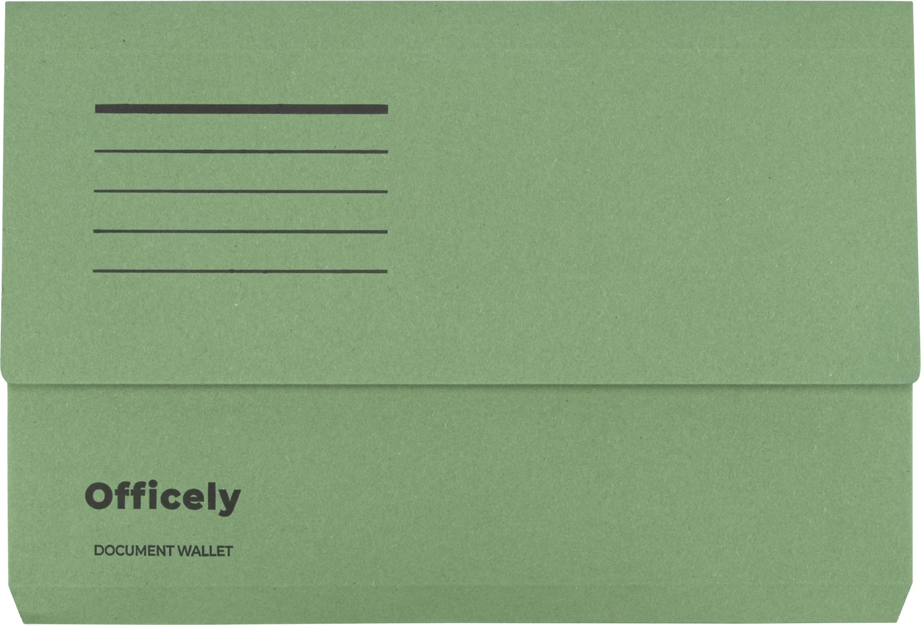 Document Wallets Foolscap 285gsm, Green - Box of 50
