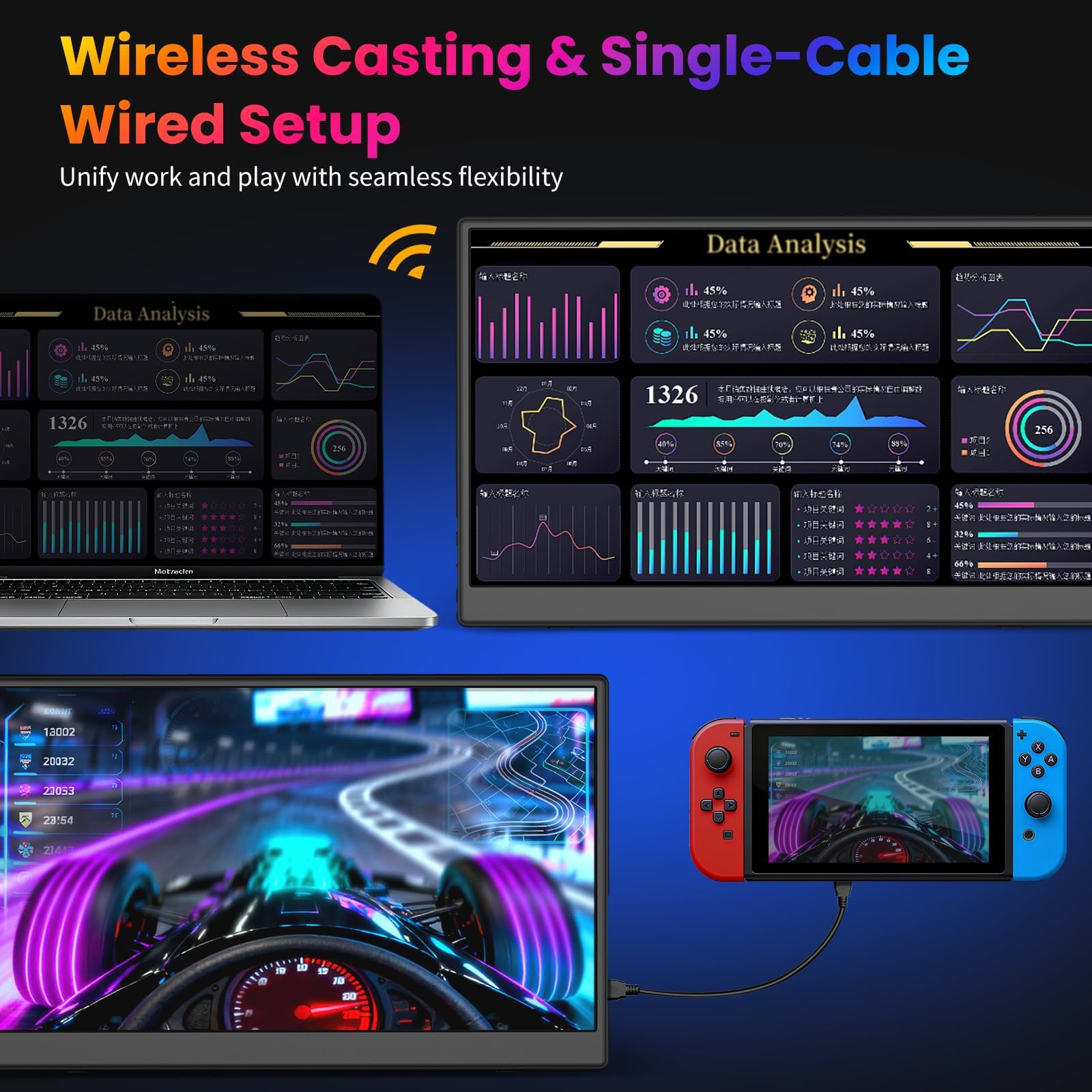 Amazon.com: iProda Wireless Portable Monitor, 15.6