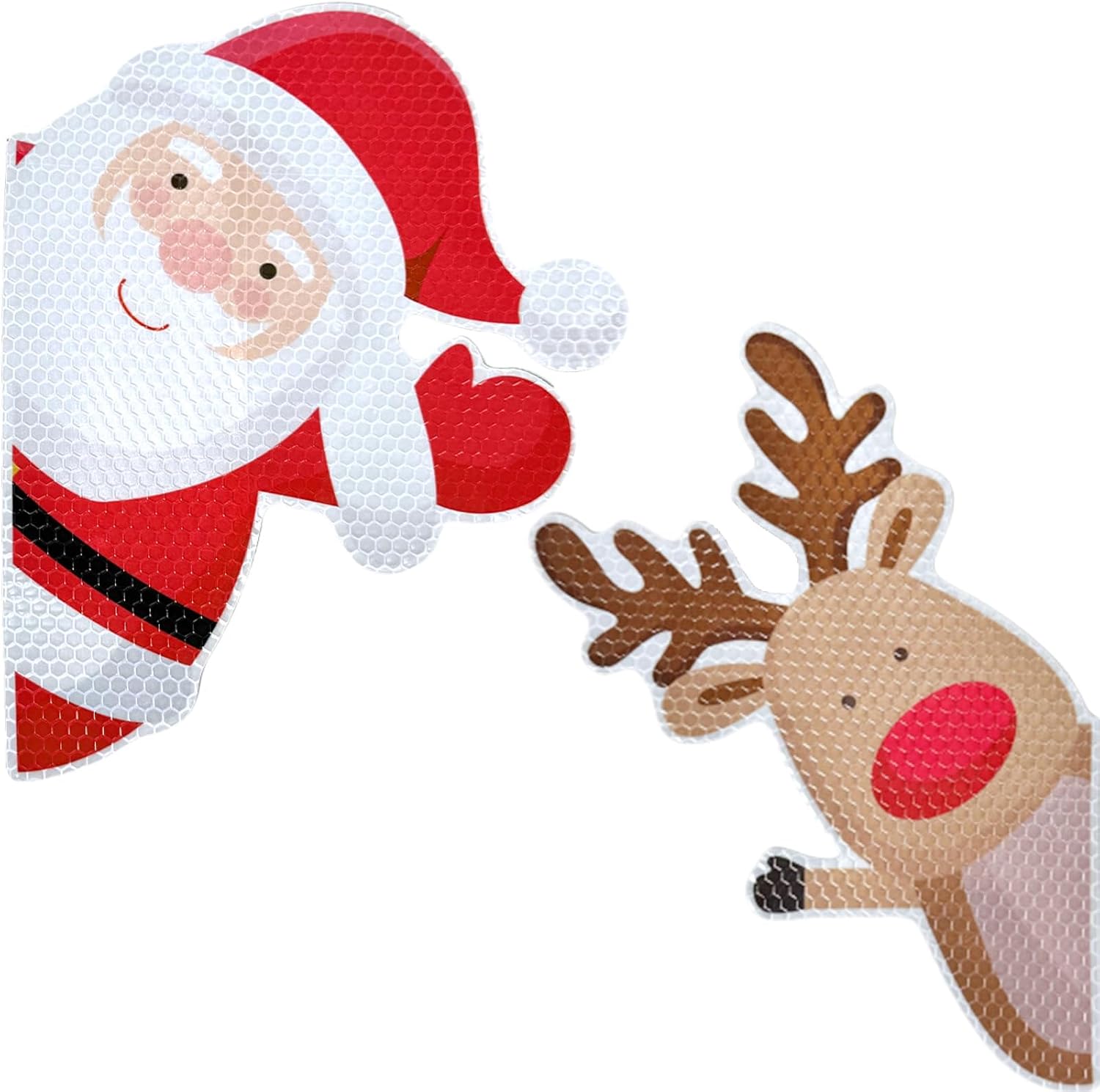 Amazon.com: BLXDWaron Reflective Christmas Car Magnet Set – Cute Santa ...