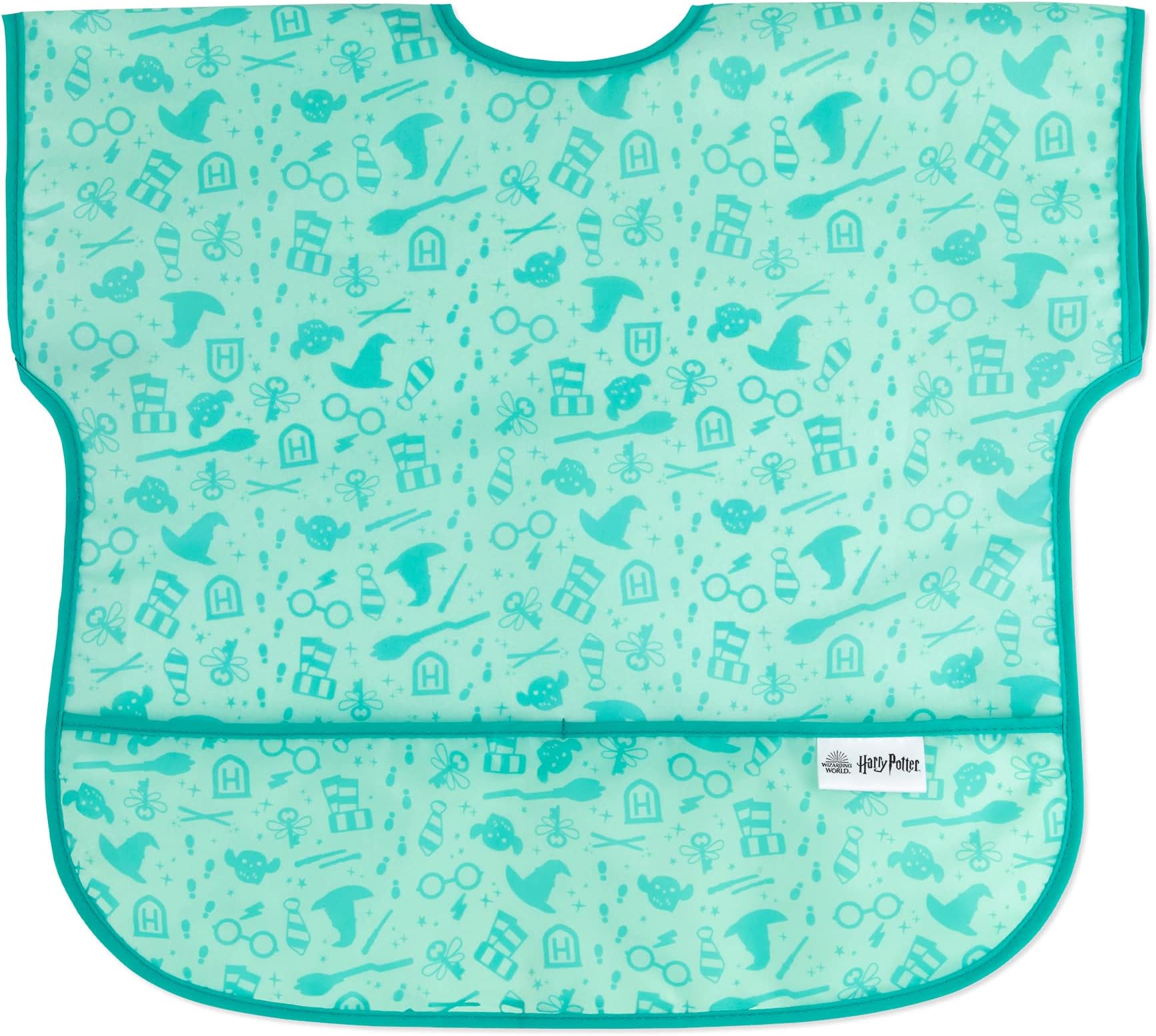 Bumkins Bibs, Baby and Toddler Bibs, Bibs for Girls and Boys, Large for 1-3 Years, Short Sleeve Bib for Kids, Mess Proof Lightweight Waterproof Fabric Bib