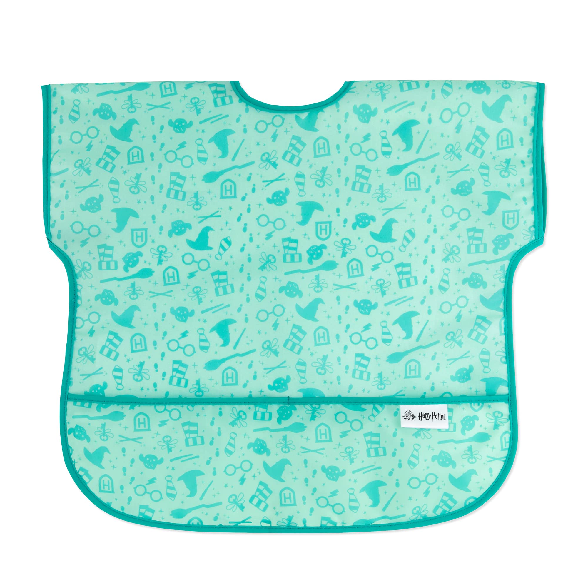 Bumkins Bibs, Baby and Toddler Bibs, Bibs for Girls and Boys, Large for 1-3 Years, Short Sleeve Bib for Kids, Mess Proof Lightweight Waterproof Fabric Bib