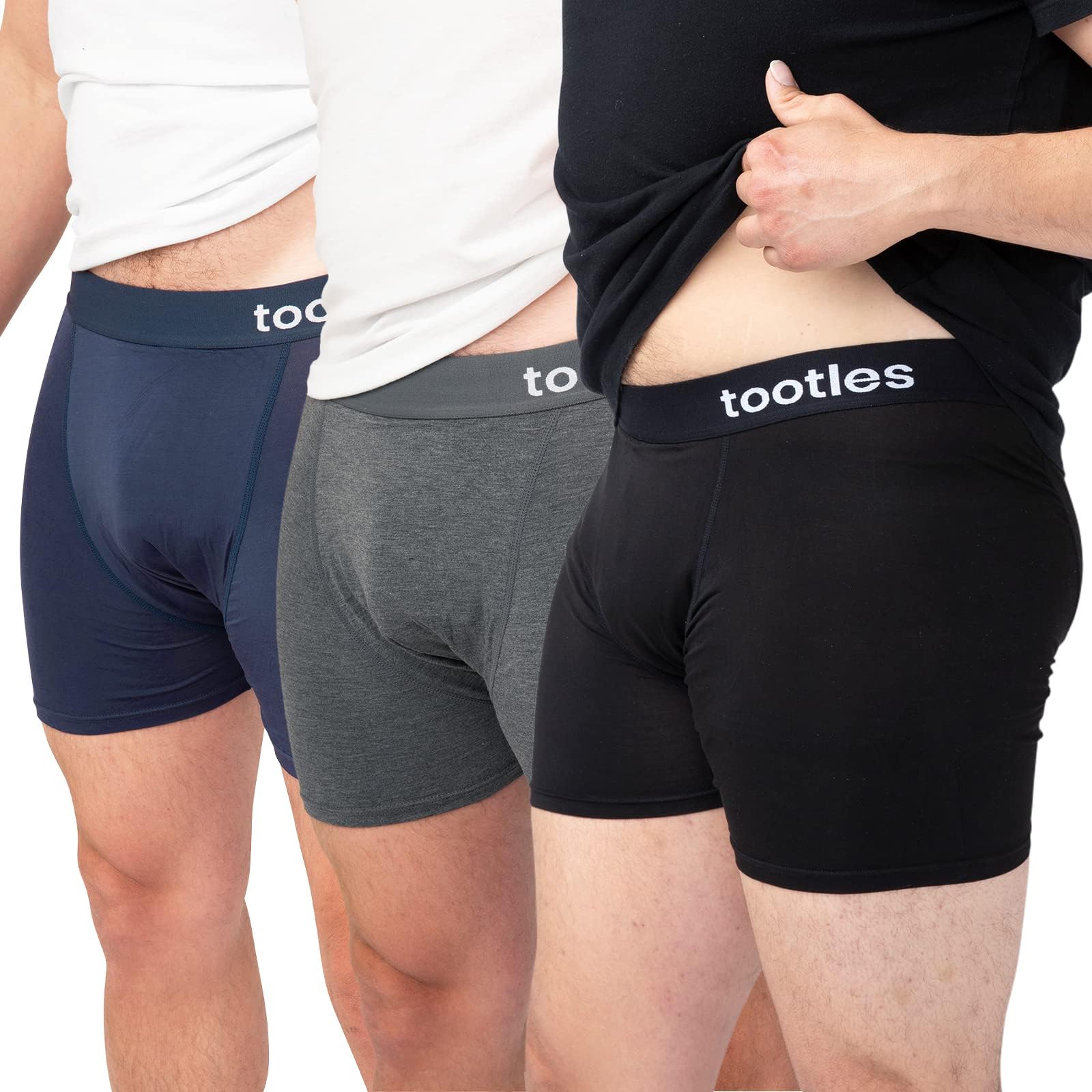 Fart Filtering Underwear Men's Boxer Briefs with Activated Charcoal Liners - Neutralizes Flatulence Odor