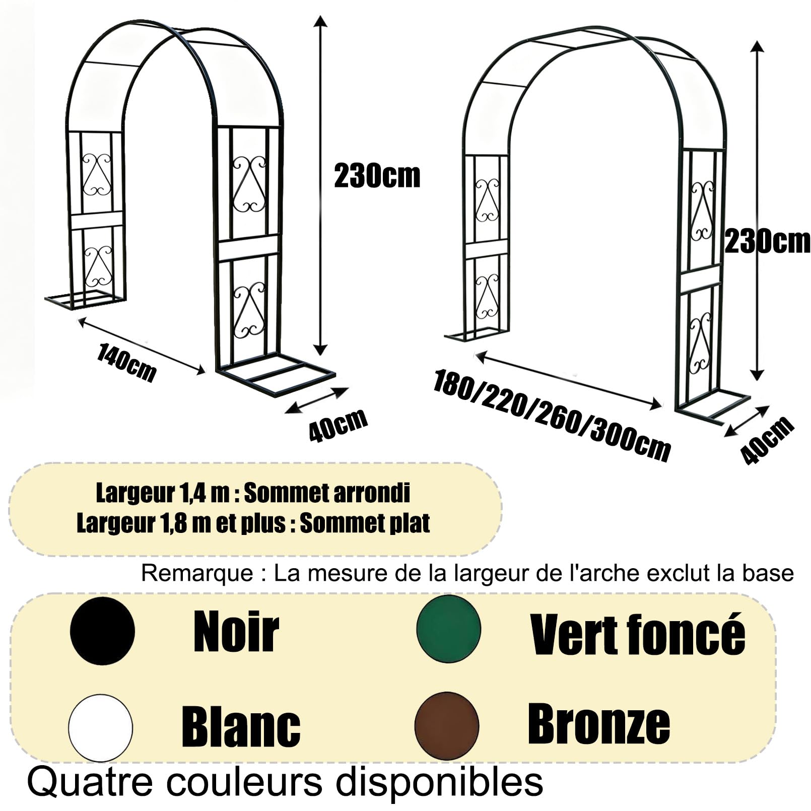 Arche Jardin，Arche de Jardin，Arceau à Rosiers，pergola en Metal