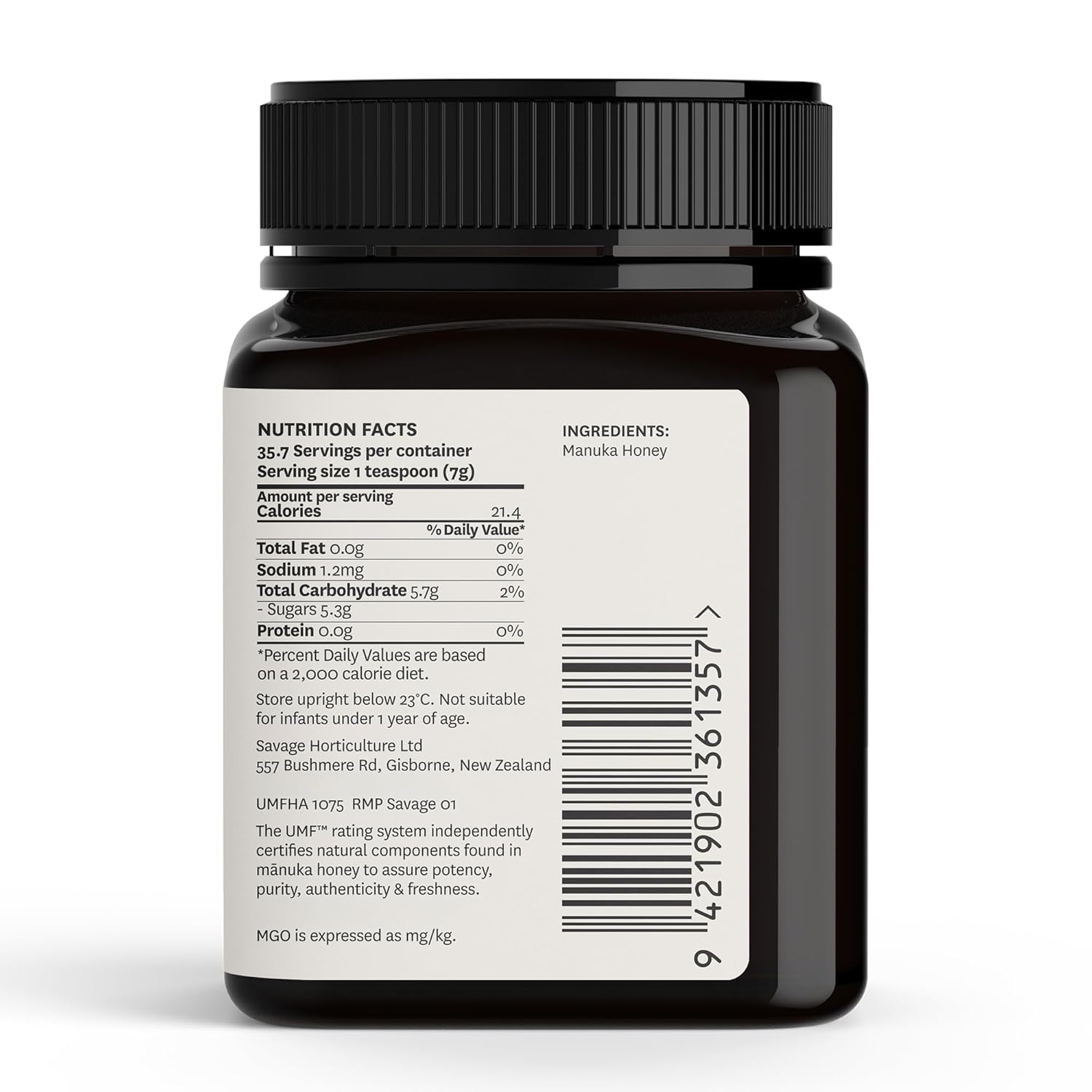 WildCape Manuka Honey Certified UMF 15+/MGO 514+ - 100% Pure, Raw, Unpasteurized, Non-GMO, Made in New Zealand - 8.8 oz (Pack of 1)