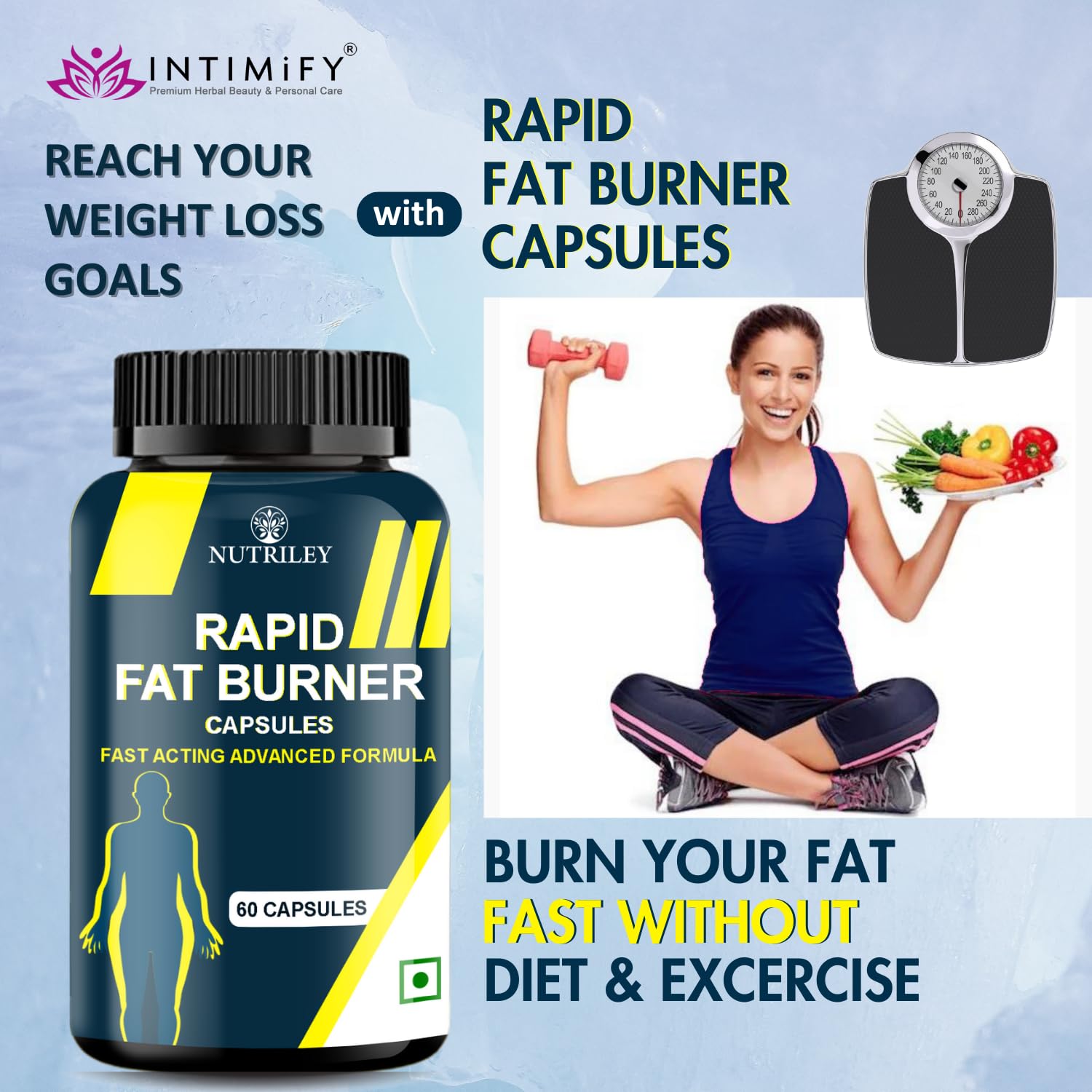 Buy Now Nutriley Fat Burner Capsule, Weight Loss Supplement With Gar...