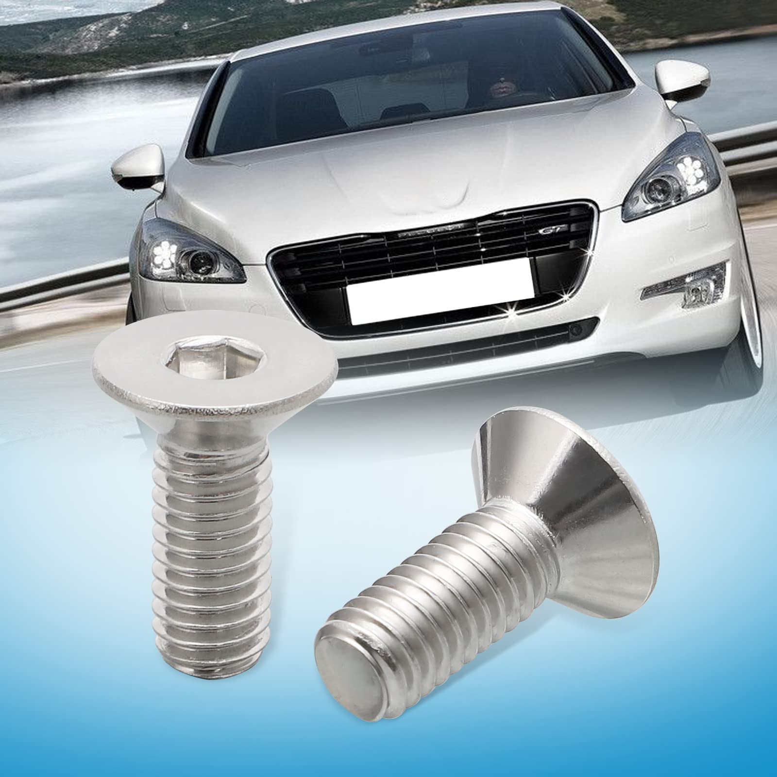 12 Viti Rotore Freno Per Honda - Acciaio Inox, Compatibili 93600-06014-0H - Per Fissaggio Dischi Freno Auto - Foto 5