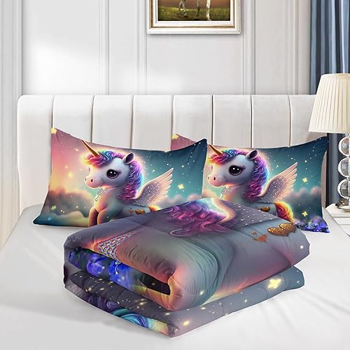 Miniatura 10 de XYNHML Juego de edredón de dinosaurios de dibujos animados, juego de ropa de cama de dinosaurio Kawaii de 3 piezas para todas las estaciones con