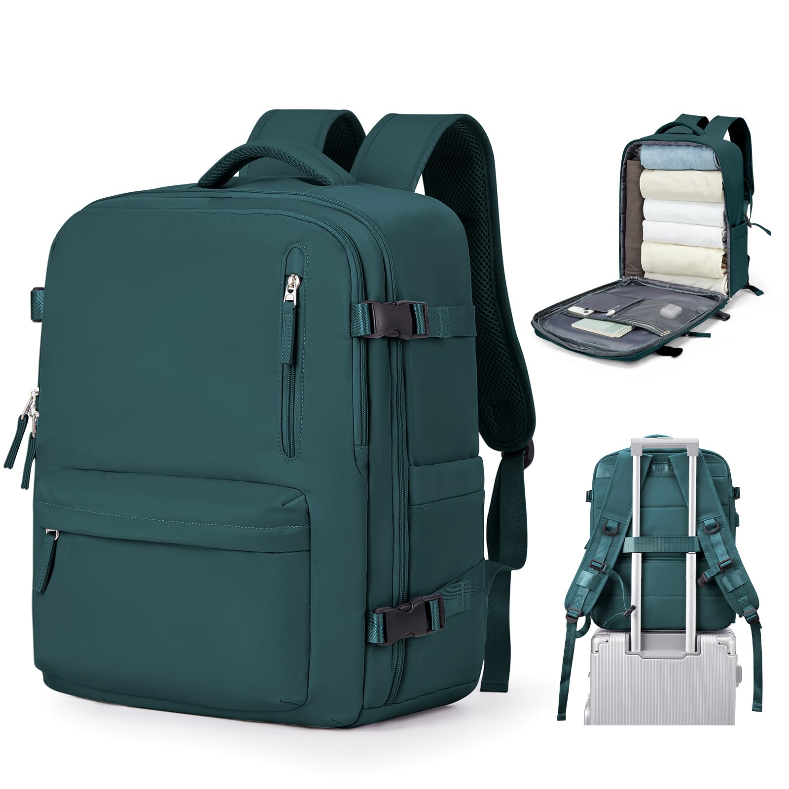 BJLFS Borse da Cabina per Ryanair 40×20×25 Bagaglio a Mano Easyjet 45×36×20 Borsa Zaino da Viaggio, Zaino da trekking,Zaino Casual per laptop da 14 pollici per scuola