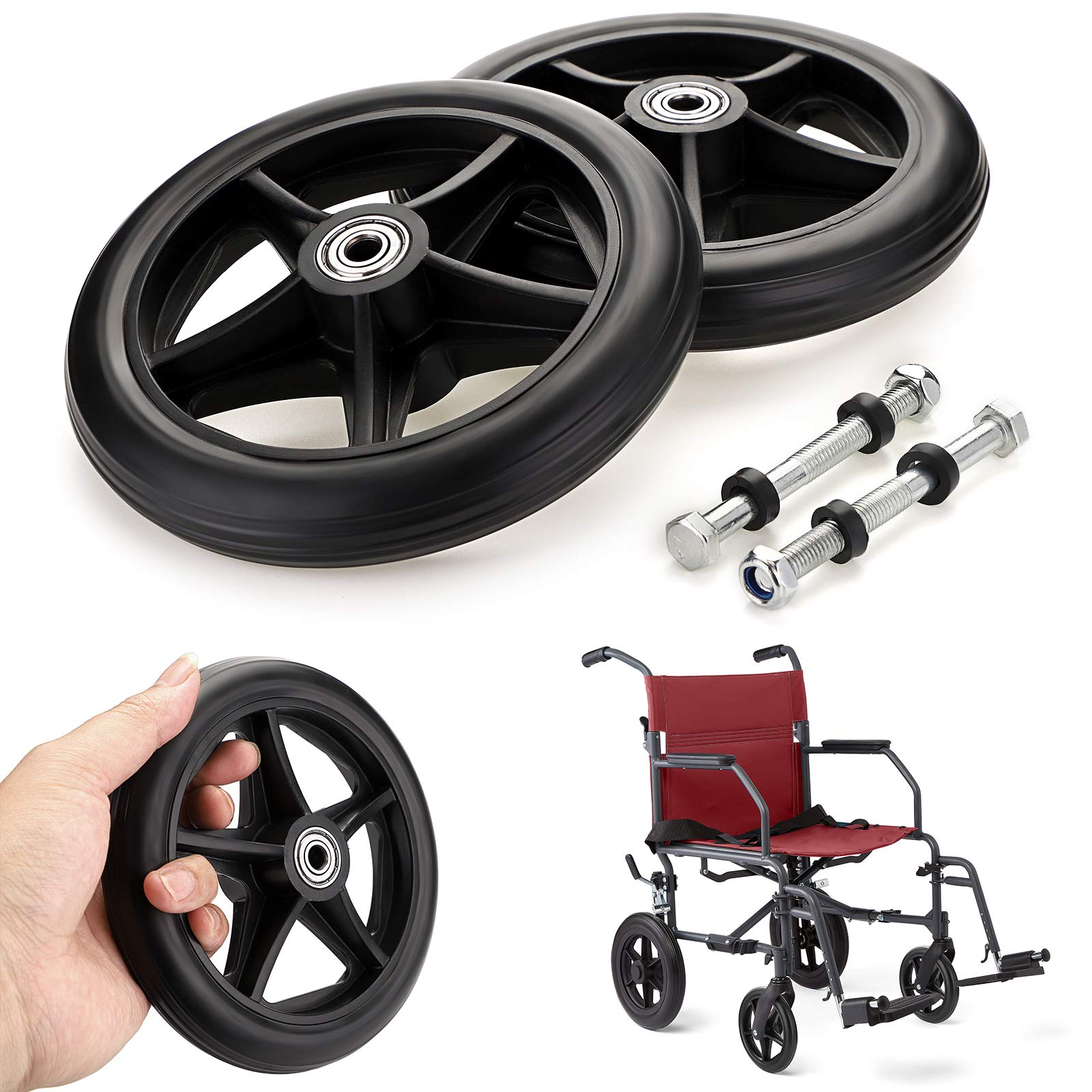 Amazon.co.jp: BSTKEY 2本セット 車椅子の前輪 キャスター 車椅子用