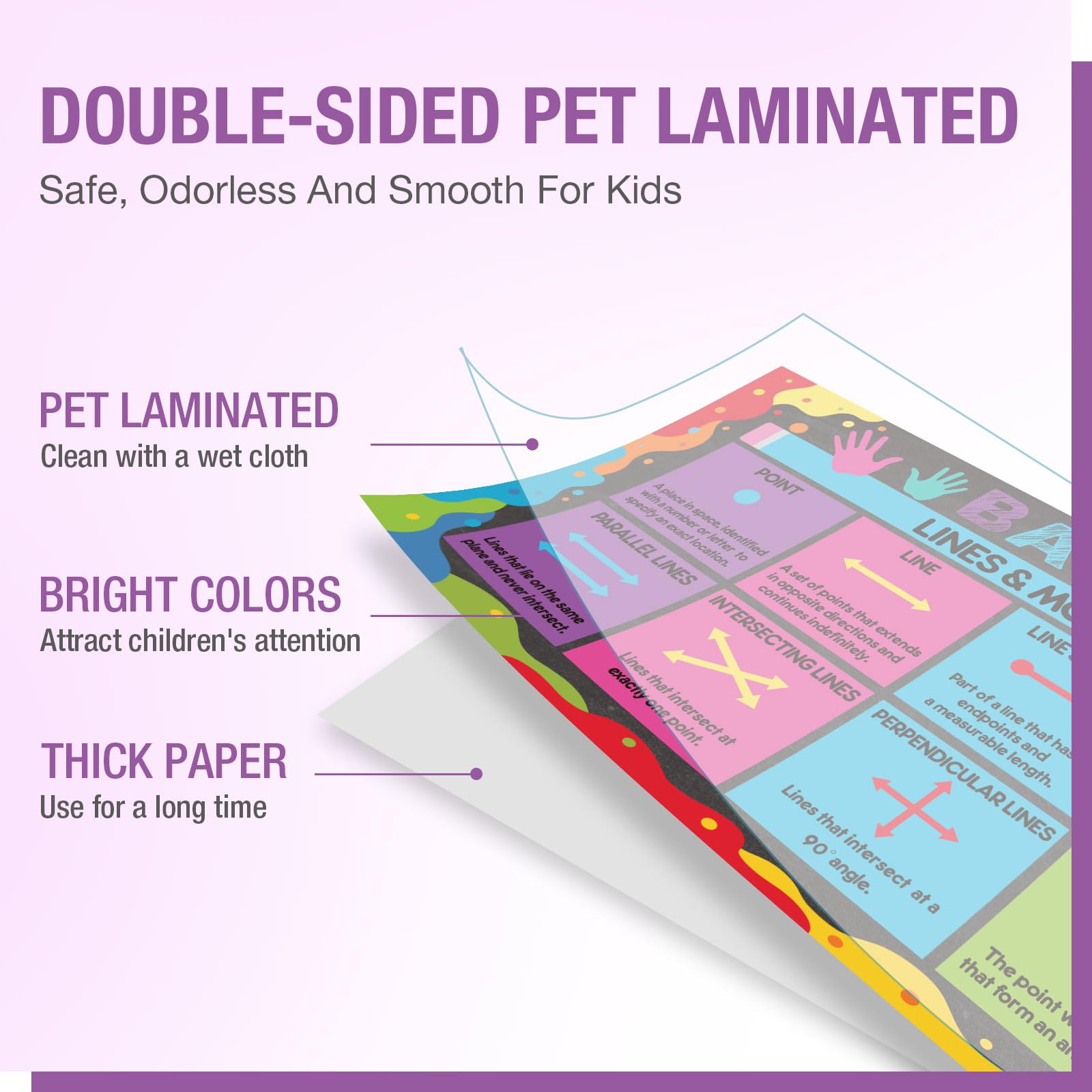 Elementary Math Banner Snapklik.com : 3 Pcs Educational Math Posters Mathematics Classroom ...