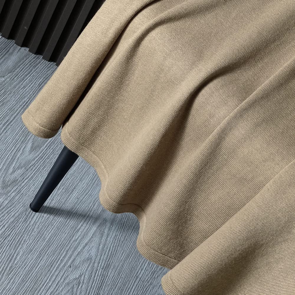 Röcke Damen,Damen-Midirock Hellbraun Elastischer, Gestrickter Faltenrock Mit Hoher Taille Und Tasche, A-Linie, Schaukel, Gerüscht, Lässig, Herbst, Winter, Lange Röcke Für Mädchen, Damen