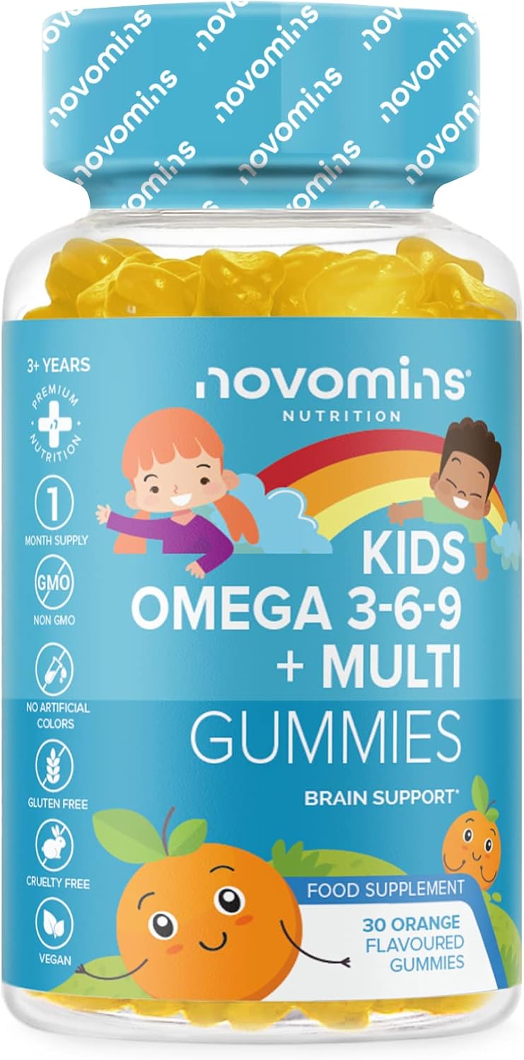 Kids Omega 3 Gummies, 50mg ALA Including Omega 3 6 9 Complex with Added Vitamin E & D, Kids Friendly Capsules Alternative