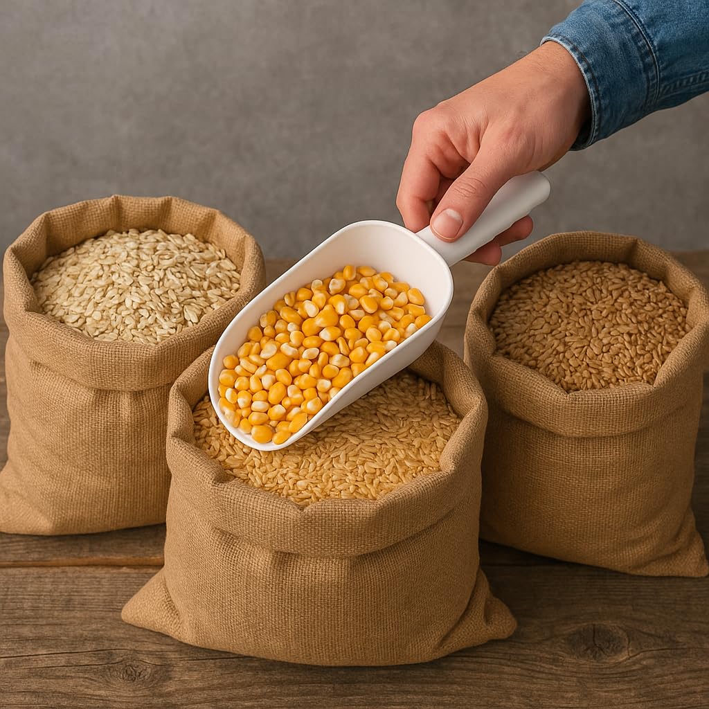 Sessola in Plastica Alimentare 38 cm – Paletta Rinforzata per Farina, Cereali, Legumi e Alimenti – Resistente, Facile da Pulire – Made in Italy