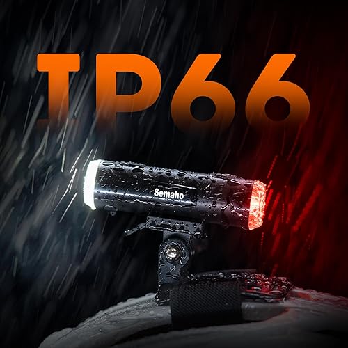 Miniatura 5 de Luz de casco recargable 2 en 1 con soporte de montaje de luz nocturna para bicicleta de seguridad, 5 modos de luz de advertencia IP66, luz de