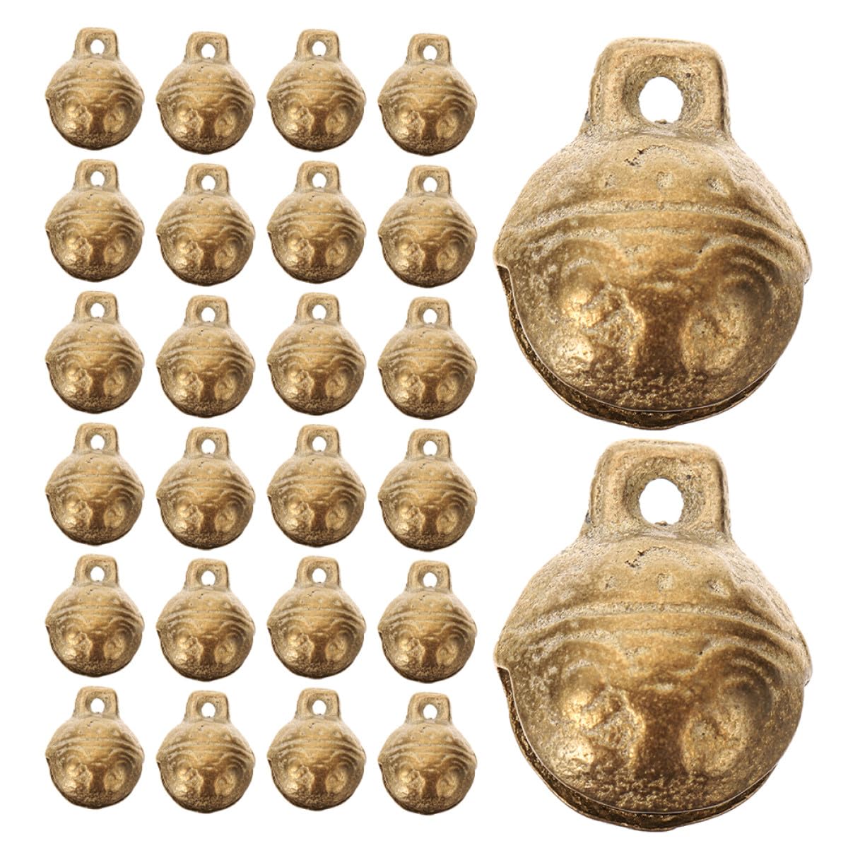 Mini Breloques Clochettes Vintage Cuivre 16 MM Pendentifs Tête de Tiger