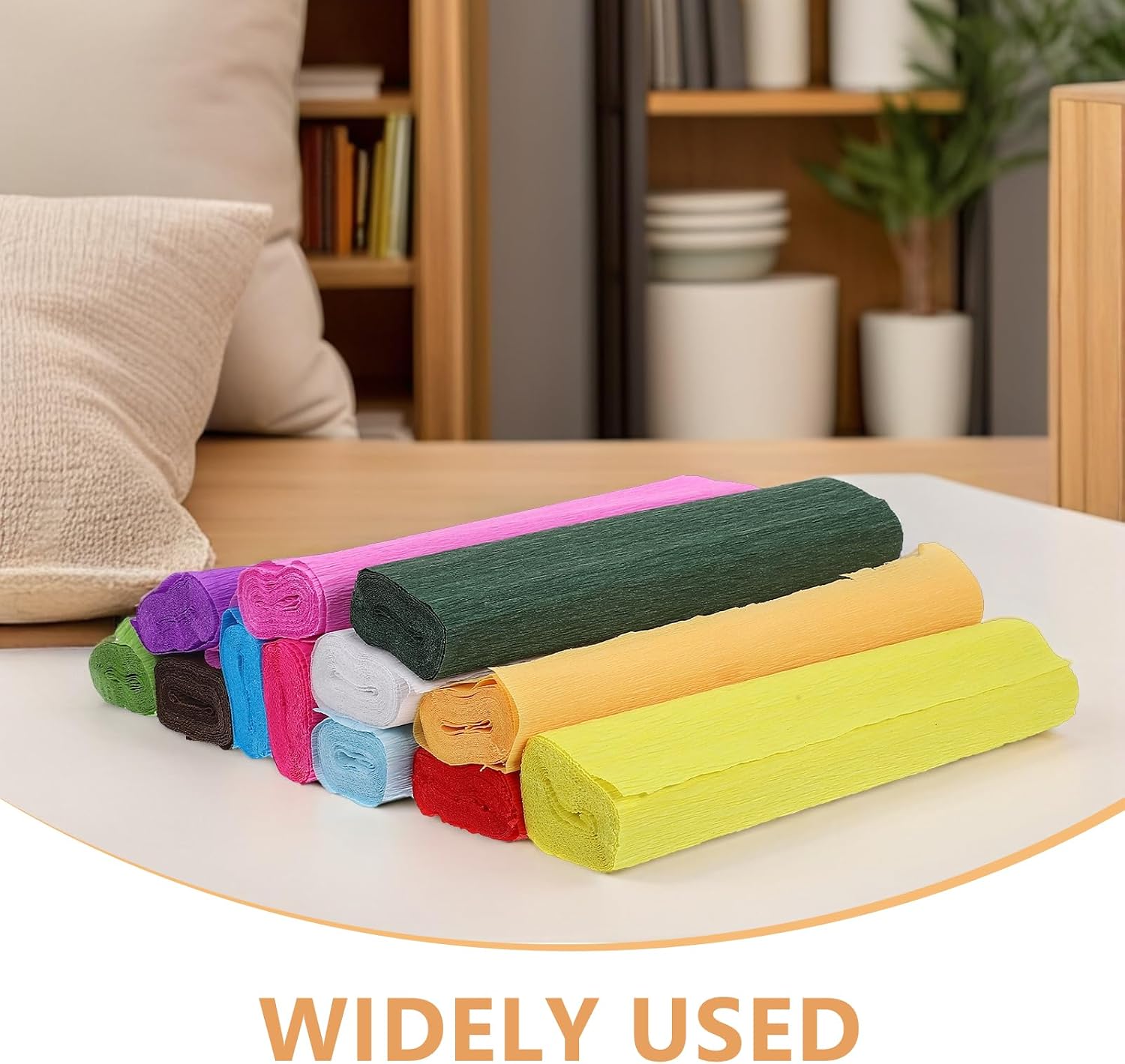 Cabilock 12 Rolls Crepe Paper Streamers Floral Wrapping Paper for DIY Flower Crafts Wedding Birthday Party Decorations 12 Colors Light and Deep Tones